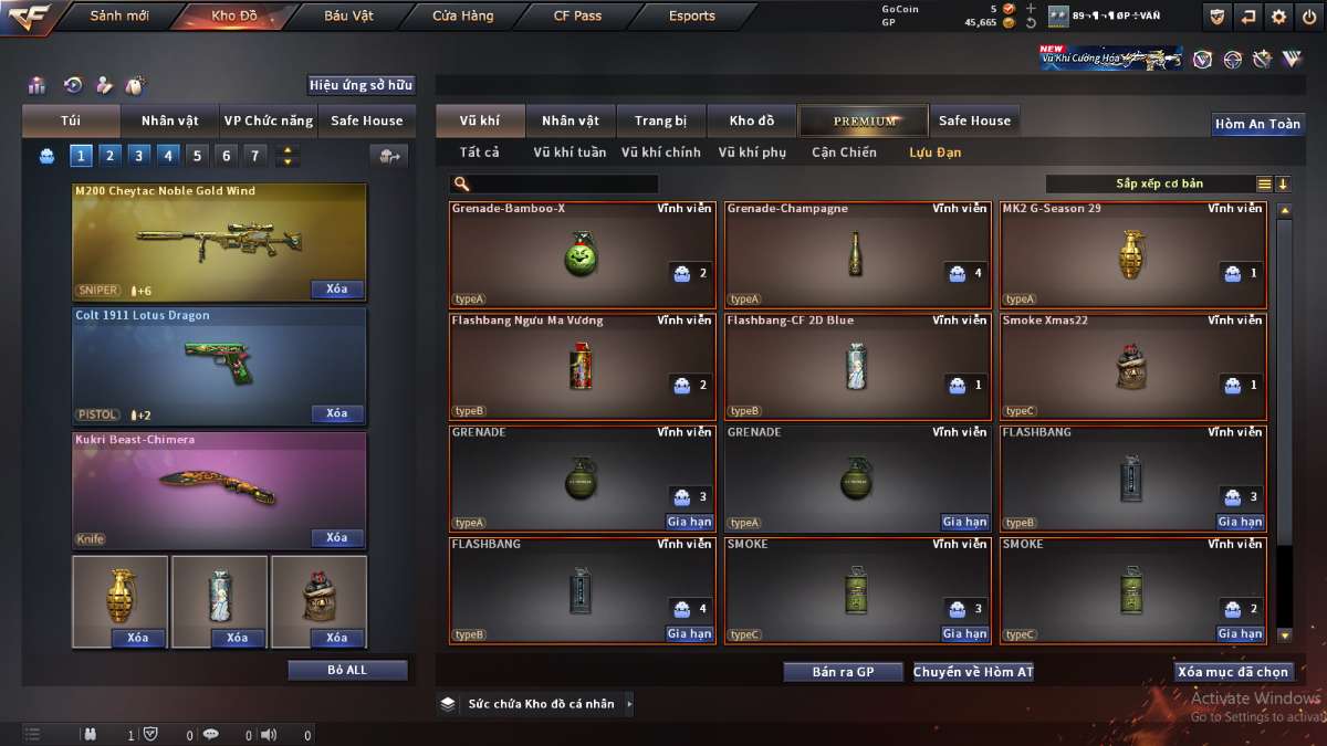 shop acc cf uy tin gia re